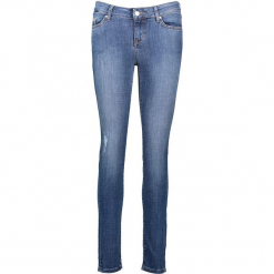 Dżinsy "Jasmin" - Slim fit - w kolorze niebieskim. Niebieskie spodnie z wysokim stanem Mustang, z aplikacjami. W wyprzedaży za 195,95 zł.