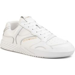 Sneakersy EMPORIO ARMANI - X4X283 XM191 K222 White/White/White/Wh. Białe półbuty męskie Emporio Armani, na co dzień, bez wzorów, ze skóry ekologicznej, bez zapięcia. W wyprzedaży za 639,00 zł.