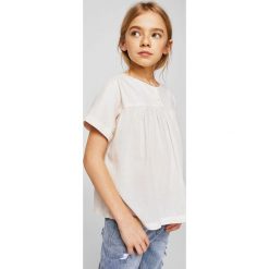 Mango Kids - Top dziecięcy Harvey 110-164 cm. Szare bluzki dziewczęce marki Mango Kids, z bawełny, z okrągłym kołnierzem. W wyprzedaży za 39,90 zł.