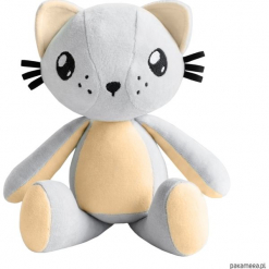 Kot przytulanka - Poofy Cat PLUSHEE szaro-morela. Szare przytulanki i maskotki Pakamera, z bawełny. Za 129,00 zł.