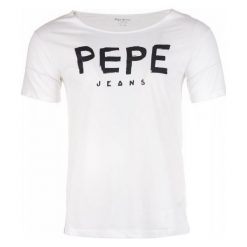 Pepe Jeans T-Shirt Męski Distor Xxl Biały. Białe koszulki męskie marki Pepe Jeans, xxl, bez wzorów, z bawełny, bez kołnierzyka. W wyprzedaży za 146,00 zł.