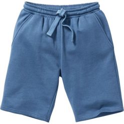 Szorty dresowe bonprix niebieski dżins. Niebieskie spodenki i szorty męskie bonprix, s, w paski, z dzianiny. Za 44,99 zł.