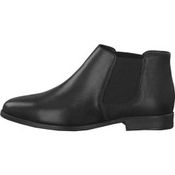 Tamaris Botki damskie 1-1-25032-23-001 Black (rozmiar 41). Czarne botki damskie Tamaris, bez obcasa, bez zapięcia. W wyprzedaży za 182,00 zł.