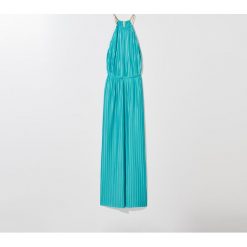 Plisowana sukienka maxi - Turkusowy. Niebieskie sukienki damskie Mohito, xs, bez wzorów, bez kołnierzyka, bez rękawów, maxi. Za 159,99 zł.
