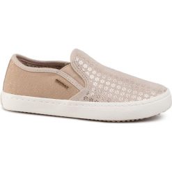 Tenisówki GEOX - J Kiwi G. D J62D5D 0JS11 C5000 S Beige. Brązowe trampki dziewczęce Geox, ze skóry. Za 259,00 zł.
