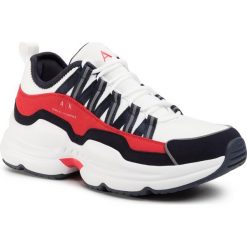 Sneakersy ARMANI EXCHANGE - XUX051 XV204 B139 Opt White/Navy. Białe sneakersy męskie Armani Exchange, bez zapięcia. W wyprzedaży za 439,00 zł.