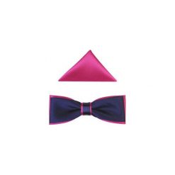 Granatowo-amarantowa mucha slim B24. Różowe muszki męskie Modini Moda Męska, na co dzień, bez wzorów, z tkaniny, eleganckie. Za 45,00 zł.