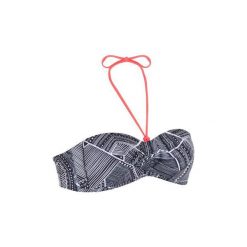 Góra kostiumu kąpielowego LAETI TRIBU damska. Czarne t-shirty damskie OLAIAN, bez wzorów, z elastanu, sportowe, bez kołnierzyka. Za 49,99 zł.