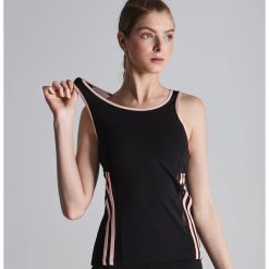 Sportowy top Gym Hard - Czarny. Czarne topy damskie Sinsay, xl, bez wzorów, bez kołnierzyka. W wyprzedaży za 14,99 zł.