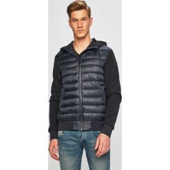 Trussardi Jeans - Kurtka. Niebieskie płaszcze męskie Trussardi Jeans, s, bez wzorów, z elastanu, krótkie, z kapturem. W wyprzedaży za 799,90 zł.