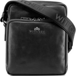 Torba 88-4U-412-1. Czarne listonoszki męskie Wittchen, w paski, eleganckie, małe. Za 500,65 zł.