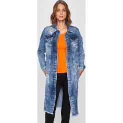 Answear - Kurtka Sweet & Salty. Niebieskie kurtki damskie ANSWEAR, s, bez wzorów, z jeansu, vintage, długie. Za 229,90 zł.