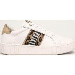 Marco Tozzi - Buty. Białe buty sportowe damskie Marco Tozzi, bez wzorów, z gumy, sportowe. Za 179,90 zł.