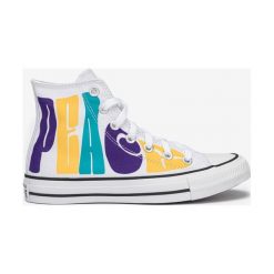 Converse Chuck Taylor All Star Peace Powered Tenisówki Biały Wielokolorowy. Białe trampki męskie Converse, z aplikacjami, z materiału, retro, bez zapięcia. Za 361,95 zł.