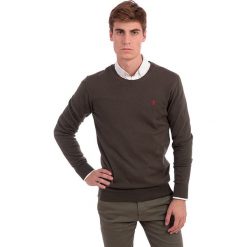 Swetry klasyczne męskie: Sweter w kolorze khaki