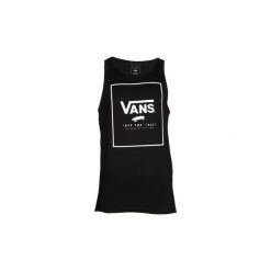 Topy na ramiączkach / T-shirty bez rękawów Vans CAMISETA MN PRINT BOX TANK. Czarne t-shirty męskie Vans, s, bez wzorów, bez kołnierzyka. Za 131,77 zł.