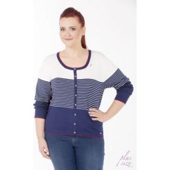 Swetry klasyczne damskie: Sweter w marynarskim stylu Plus