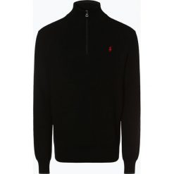 Polo Ralph Lauren - Sweter męski, czarny. Czarne swetry męskie Polo Ralph Lauren, xxl, z haftami, z bawełny, eleganckie, polo, bez kaptura. Za 599,95 zł.