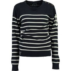 Sweter "Figue" w kolorze granatowo-kremowym. Niebieskie bez kategorii marki Geographical Norway Women & Kids, l, z bawełny, z okrągłym kołnierzem. W wyprzedaży za 108,95 zł.