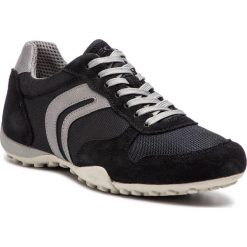 Sneakersy GEOX - U Snake C U7207C 01422 C0017 Black/Grey. Czarne sneakersy męskie Geox, na co dzień, bez wzorów, ze skóry, eleganckie, bez zapięcia. W wyprzedaży za 249,00 zł.