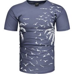 Koszulka męska t-shirt z nadrukiem szary Recea. Szare koszulki męskie Recea, xl, z nadrukiem, z bawełny, klasyczne, z klasycznym kołnierzykiem. Za 19,99 zł.