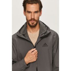 Adidas Performance - Kurtka. Szare płaszcze męskie adidas Performance, s, bez wzorów, z poliesteru, krótkie, z kapturem. Za 399,90 zł.