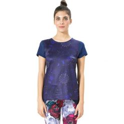 Koszulka funkcyjna w kolorze fioletowo-niebieskim. Niebieskie bluzki sportowe damskie marki Desigual Sport, xs. W wyprzedaży za 121,95 zł.