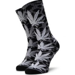 Skarpety Wysokie Unisex HUF - Neo Leopard Plantlife Sock SK00448 r.OS Black. Szare skarpetki damskie HUF, bez wzorów, z bawełny. Za 69,00 zł.