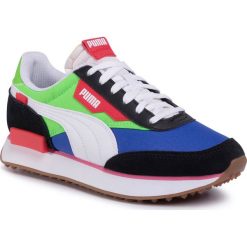 Sneakersy PUMA - Future Rider Play On Jr 372349 01 PumaB/Fluo Green/Dazzing Blue. Niebieskie sneakersy damskie Puma, ze skóry. W wyprzedaży za 239,99 zł.