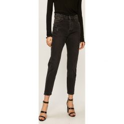 Answear - Jeansy. Czarne jeansy damskie ANSWEAR, s, bez wzorów, z bawełny, z podwyższonym stanem. Za 149,90 zł.