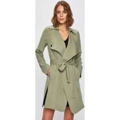 Answear - Płaszcz Secret Garden. Zielone kurtki damskie ANSWEAR, s, w paski, z lyocellu, klasyczne, bez kaptura. W wyprzedaży za 129,90 zł.