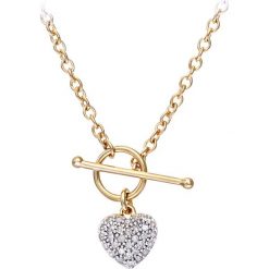 Naszyjniki damskie: Złoty naszyjnik z diamentami – dł. 44 cm