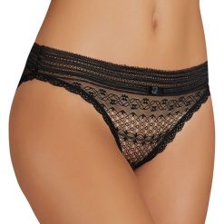 Figi klasyczne Romance z wąskim bokiem. Brązowe majtki damskie Ysabel Mora, w koronkowe wzory, z bawełny. Za 31,49 zł.