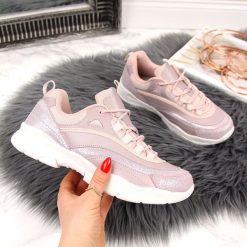 Buty sportowe skórzane damskie różowe Filippo - różowy. Różowe buty sportowe damskie FILIPPO, bez wzorów, sportowe. Za 90,00 zł.