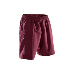 Spodenki fitness kardio FST120 męskie. Czerwone spodenki sportowe męskie DOMYOS, z poliesteru. Za 29,99 zł.