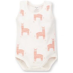 Pinokio Body Dziecięce Happy Llama 62 Białe. Białe body niemowlęce Pinokio, z nadrukiem, z bawełny, bez rękawów. Za 35,00 zł.