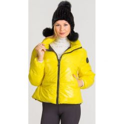 Pikowana KURTKA MY TWIN Twinset. Żółte kurtki damskie Twinset, s, z aplikacjami, z materiału. Za 969,00 zł.