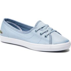 Tenisówki LACOSTE - Ziane Chunky 119 2 Cfa 7-37CFA00512K7 Lt Blu/Wht. Niebieskie półbuty damskie marki Lacoste, bez wzorów, z gumy, bez zapięcia. Za 299,99 zł.