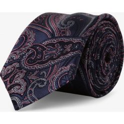Andrew James - Krawat jedwabny męski, niebieski. Niebieskie krawaty męskie Andrew James, bez wzorów, z jedwabiu, eleganckie. Za 129,95 zł.