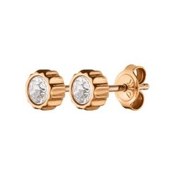 Kolczyki damskie: Kolczyki w kolorze złotym z kryształkami Swarovski