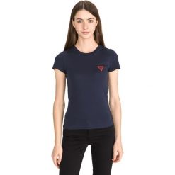 Guess Pop Koszulka Niebieski. Niebieskie koszulki damskie Guess, xs, z nadrukiem, z bawełny, bez kołnierzyka. Za 130,95 zł.