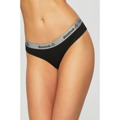 Reebok - Figi (2-pack). Czarne majtki damskie Reebok, s, bez wzorów, z elastanu. Za 79,90 zł.