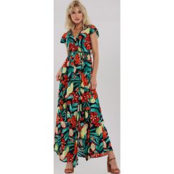 Granatowa Sukienka Ante Meridiem. Niebieskie sukienki damskie other, s, w paski, eleganckie, z falbankami, z krótkim rękawem, krótkie, mini, kopertowe. Za 79,99 zł.