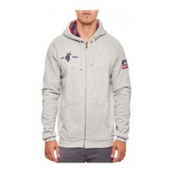 Bejsbolówki męskie: U.S. Polo ASSN Bluza męska Hoody 52191-189 szara r. XL