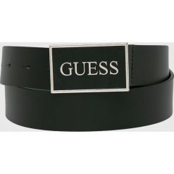 Guess Jeans - Pasek skórzany. Czarne paski męskie Guess Jeans, w paski, z jeansu. Za 229,90 zł.