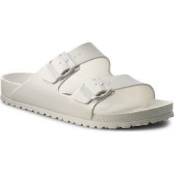 Klapki BIRKENSTOCK - Arizona 0129441 White. Białe klapki męskie Birkenstock, bez wzorów, z tworzywa sztucznego. Za 119,00 zł.