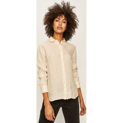 Pepe Jeans - Koszula Bella. Białe bluzki damskie Pepe Jeans, na co dzień, s, bez wzorów, ze lnu, klasyczne, z klasycznym kołnierzykiem, z długim rękawem. W wyprzedaży za 269,90 zł.