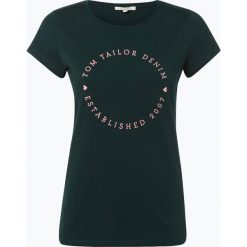 Tom Tailor Denim - T-shirt damski, zielony. Zielone t-shirty damskie TOM TAILOR DENIM, s, z nadrukiem, z denimu, bez kołnierzyka. Za 49,95 zł.