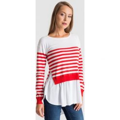 Sweter U&B TWINSET. Białe swetry damskie Twinset U&B, s, w paski, bez rękawów, bez kaptura. Za 209,70 zł.