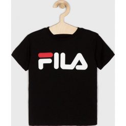 Fila - T-shirt dziecięcy 96/92-170/176 cm. Szare bluzki dziewczęce Fila, z nadrukiem, z bawełny, z okrągłym kołnierzem, z krótkim rękawem, krótkie, bez kaptura. Za 89,90 zł.